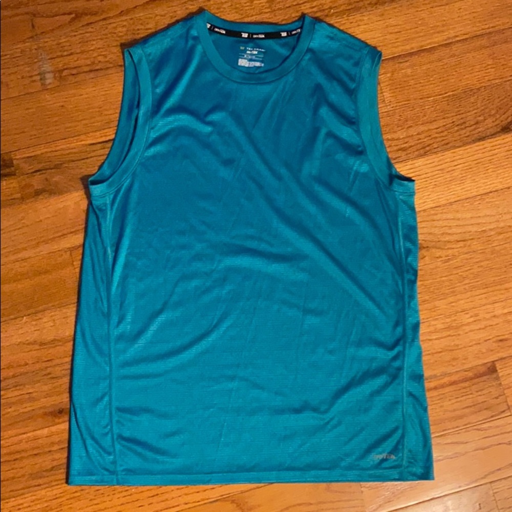 Blue/Green Sleeveless Dry-Fit Shirt